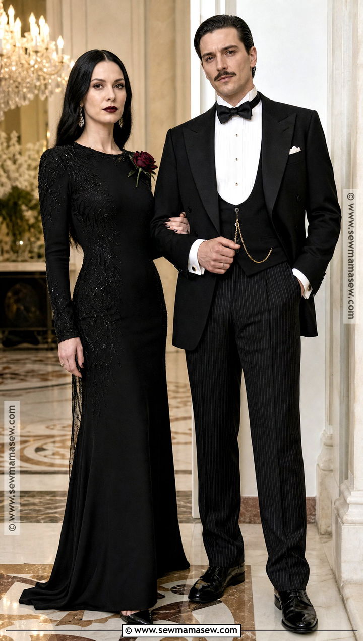 Formal Black Tie Morticia And Gomez Costume - 40 morticia and gomez addams costume ideas
