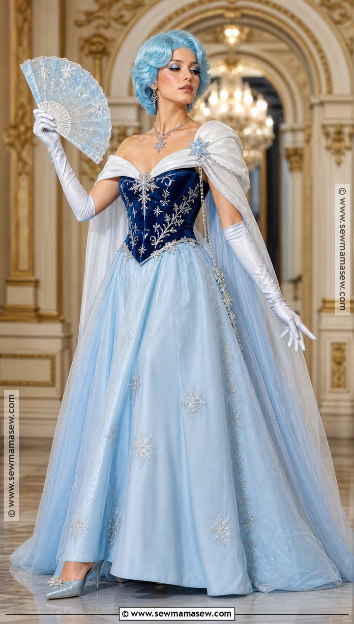 Formal Eula Cosplay With Blue Ball Gown - 30 eula cosplay ideas
