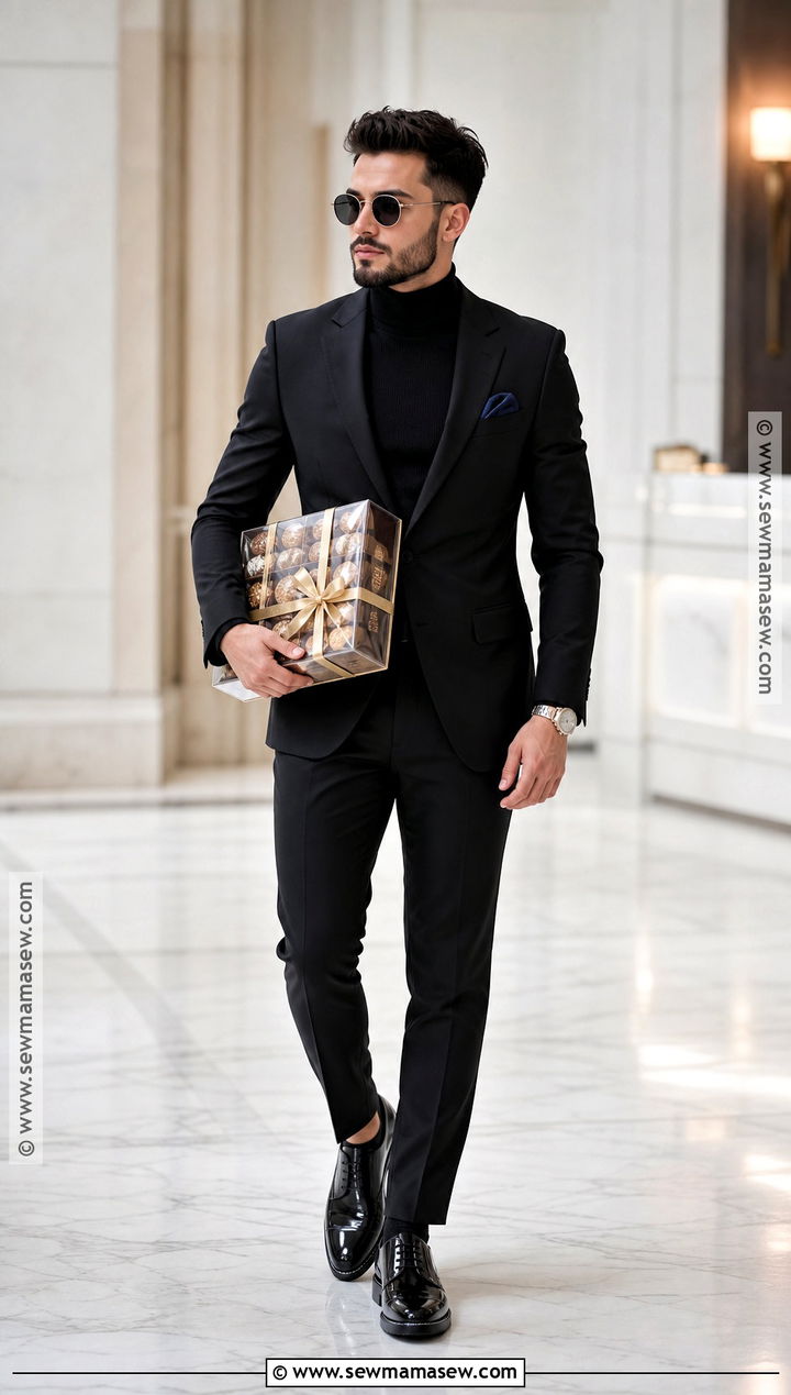 Formal Gojo Cosplay With Black Suit - 50 gojo cosplay ideas