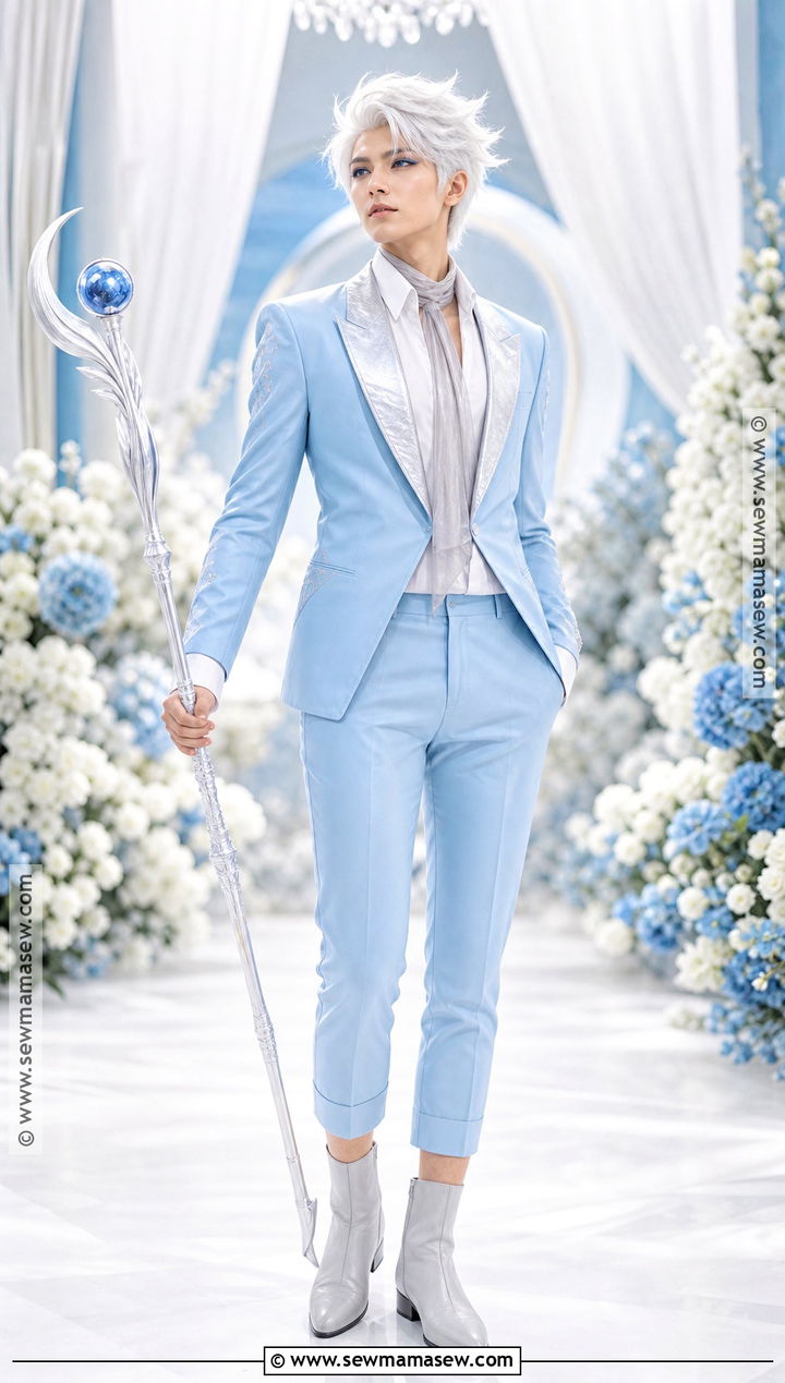 Formal Jack Frost Cosplay With Blue Suit - 30 Jack Frost Cosplay Ideas