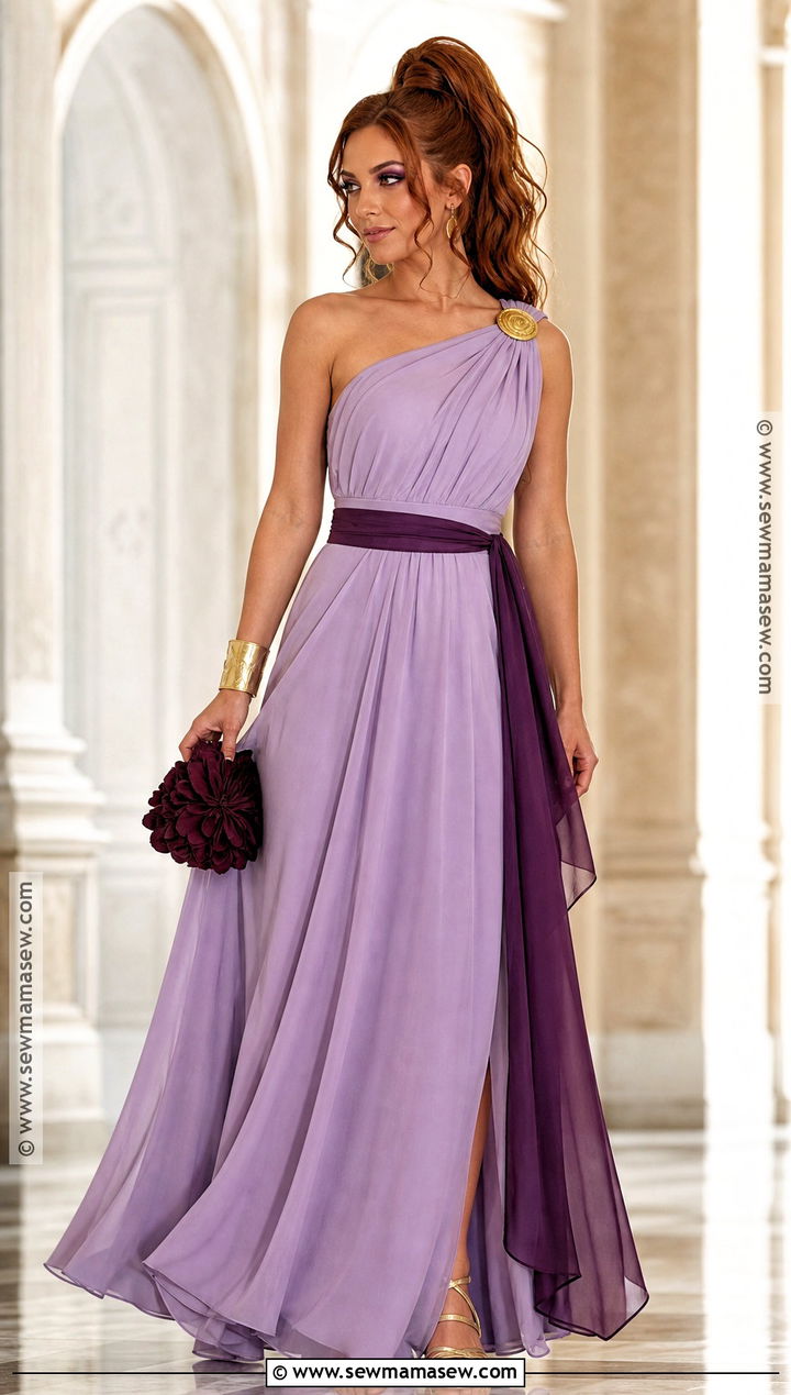 Formal Megara Cosplay With One Shoulder Gown - 35 megara cosplay ideas