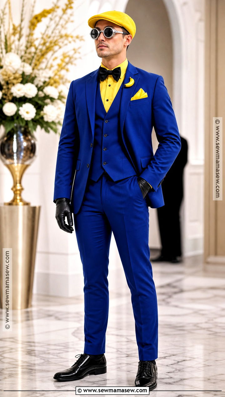 Formal Minion Costume With Blue Suit - 30 minons outfit costume ideas