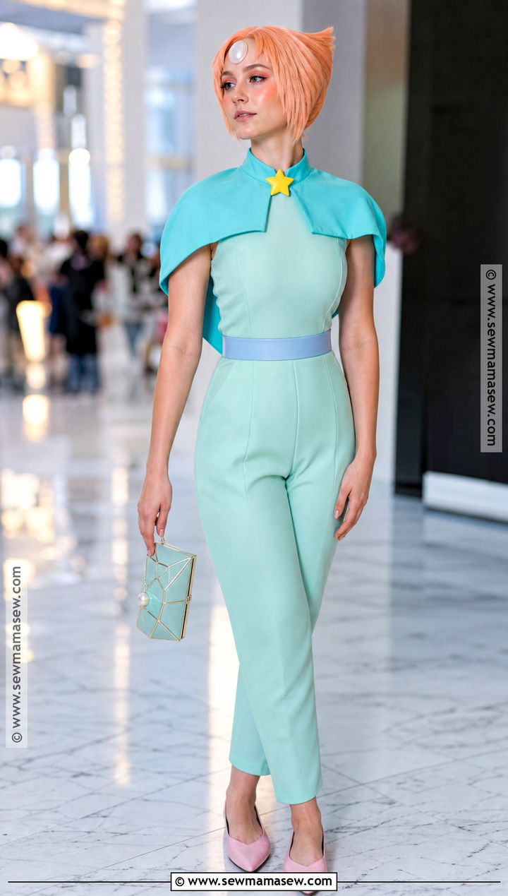 Formal Pearl Cosplay With Mint Jumpsuit - 30 Pearl Cosplay Ideas