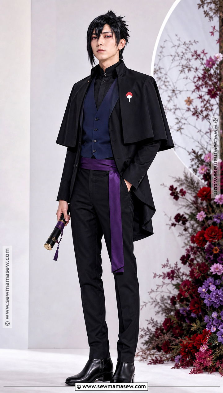 Formal Sasuke Costume With Uchiha Cape - 30 sasuke costume ideas