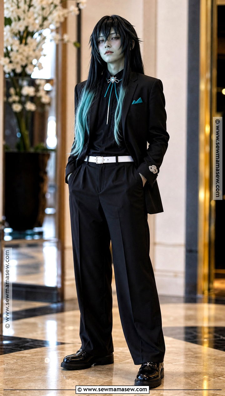 Formal Tokito Cosplay With Black Suit - 35 tokito cosplay ideas