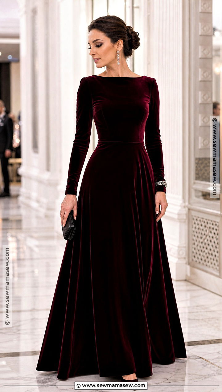 Formal Velvet Gown Vampire Outfit - 30 vampire style outfits