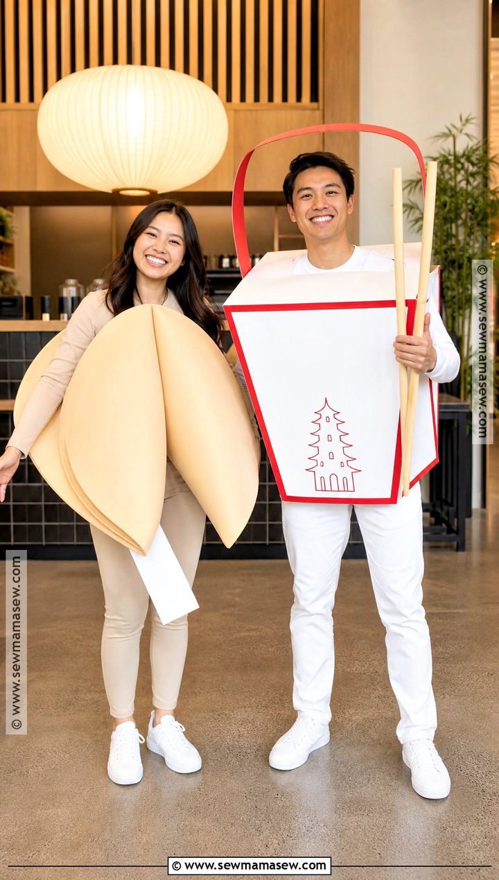 Fortune Cookie And Takeout Box Duo Costume - 40 duo halloween costumes unique