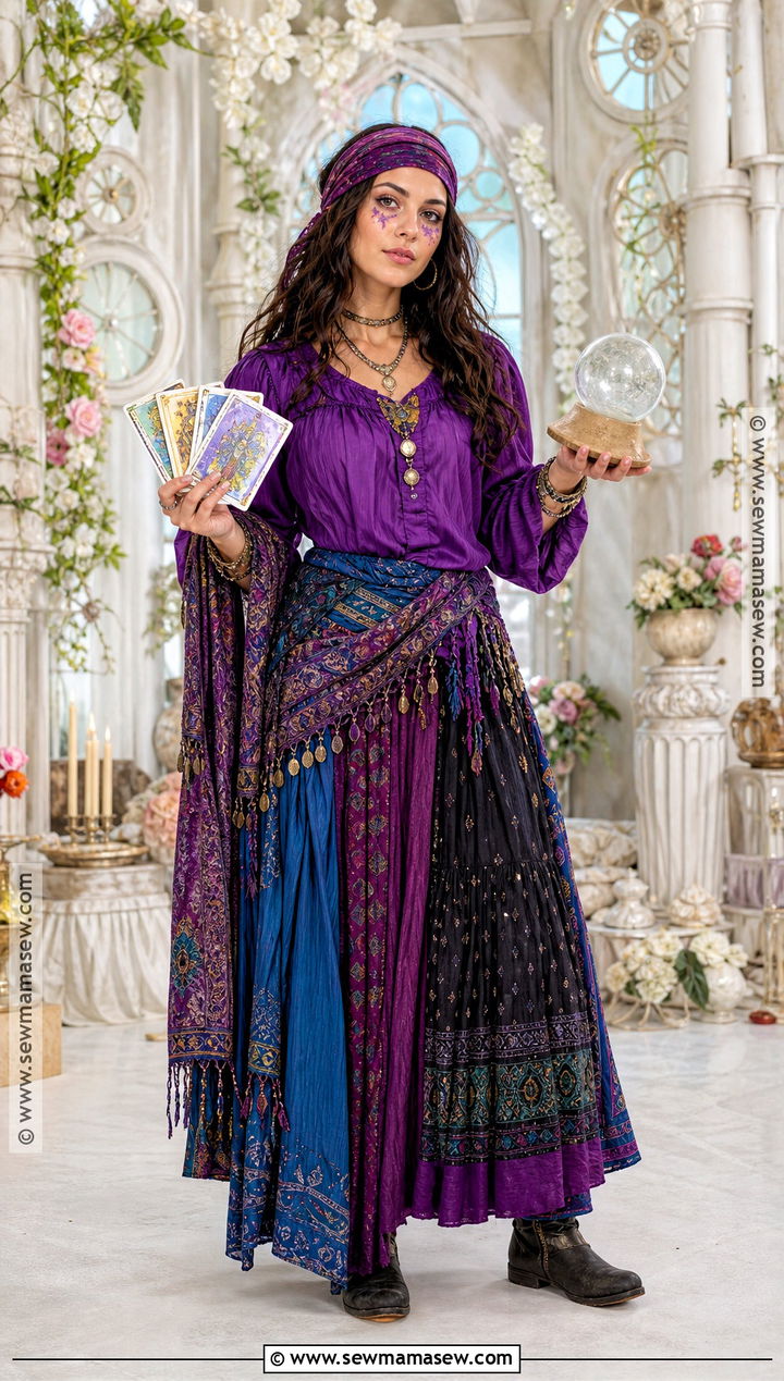 Fortune Teller Costume With Layered Scarves - 30 at home costume ideas