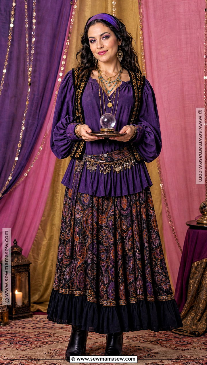 Fortune Teller Costume With Maxi Skirt - 30 Simple Costumes For Women Last Minute
