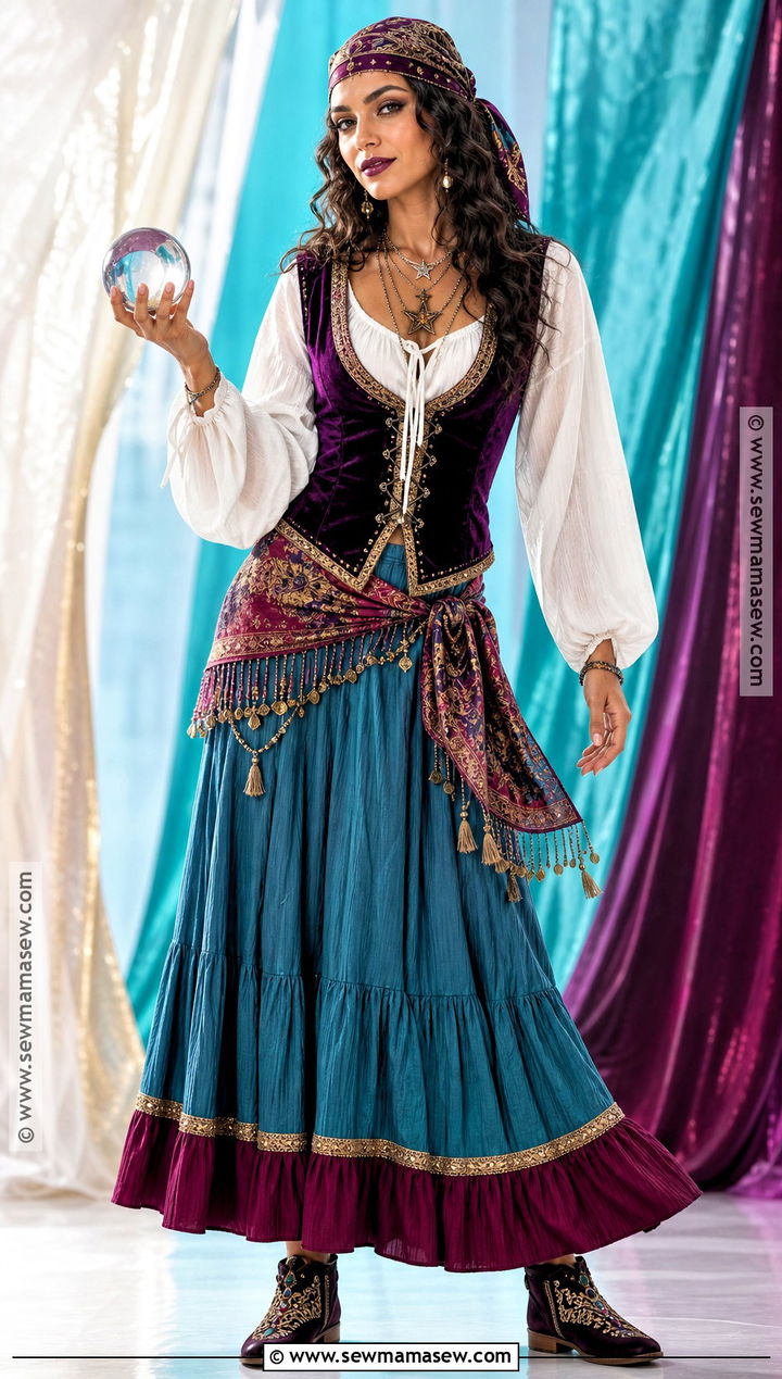 Fortune Teller Costume With Purple Skirt - 35 halloween costumes single