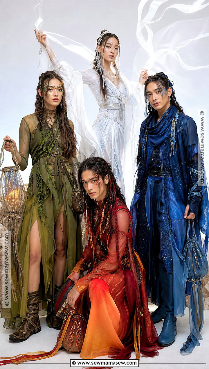 Four Elements Costume - 45 4 people halloween costumes
