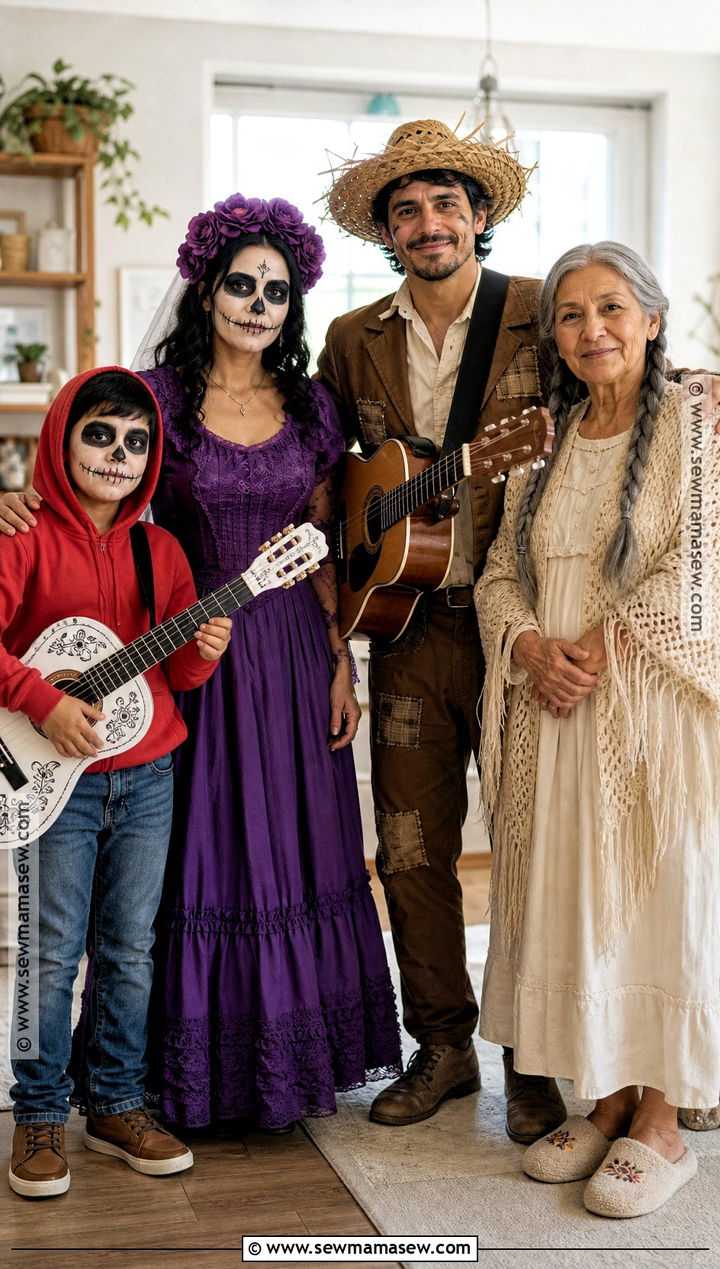 Four Person Rivera Family Costume - 30 coco halloween costume ideas
