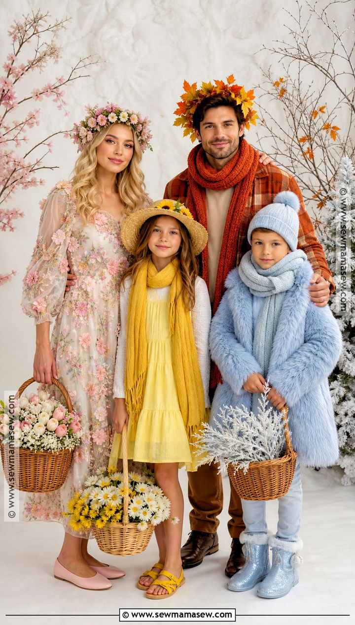 Four Seasons Family Costume - 40 family halloween costumes for 4