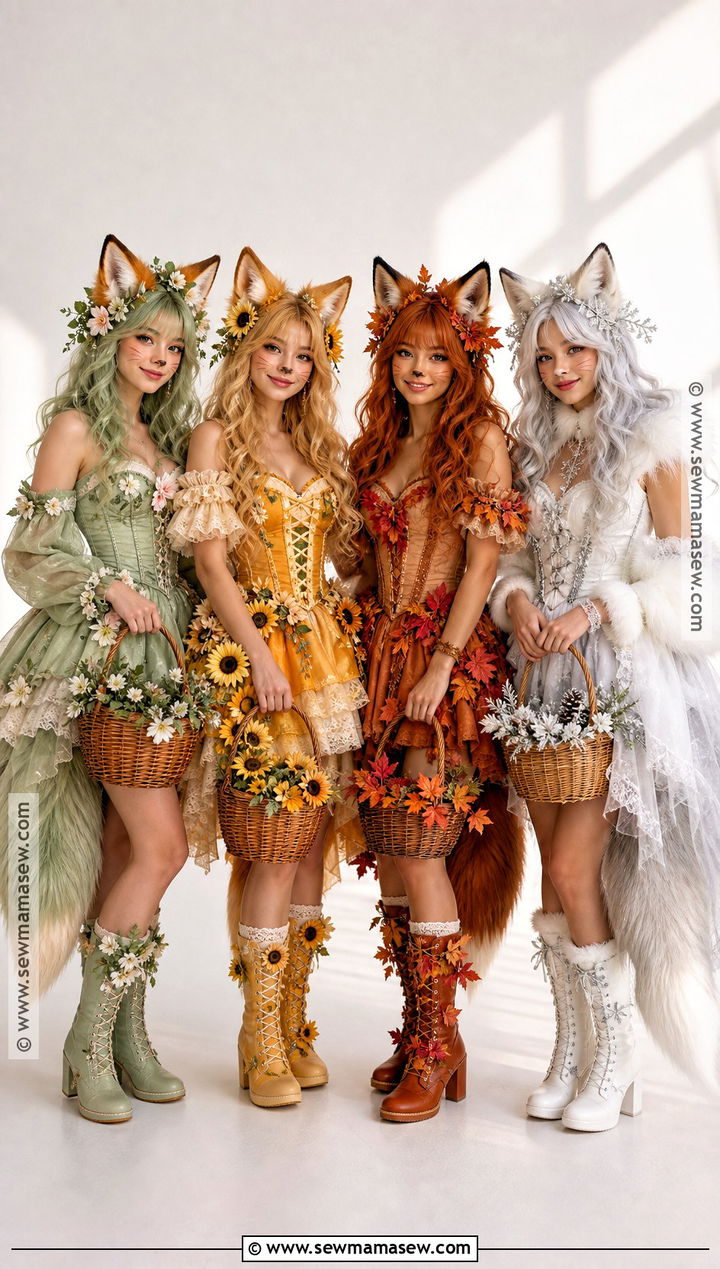 Four Seasons Fox Group Costume - 40 foxy costume ideas