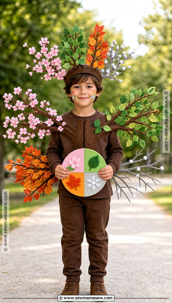 Four Seasons Tree Costume - 30 tree costume ideas for kids