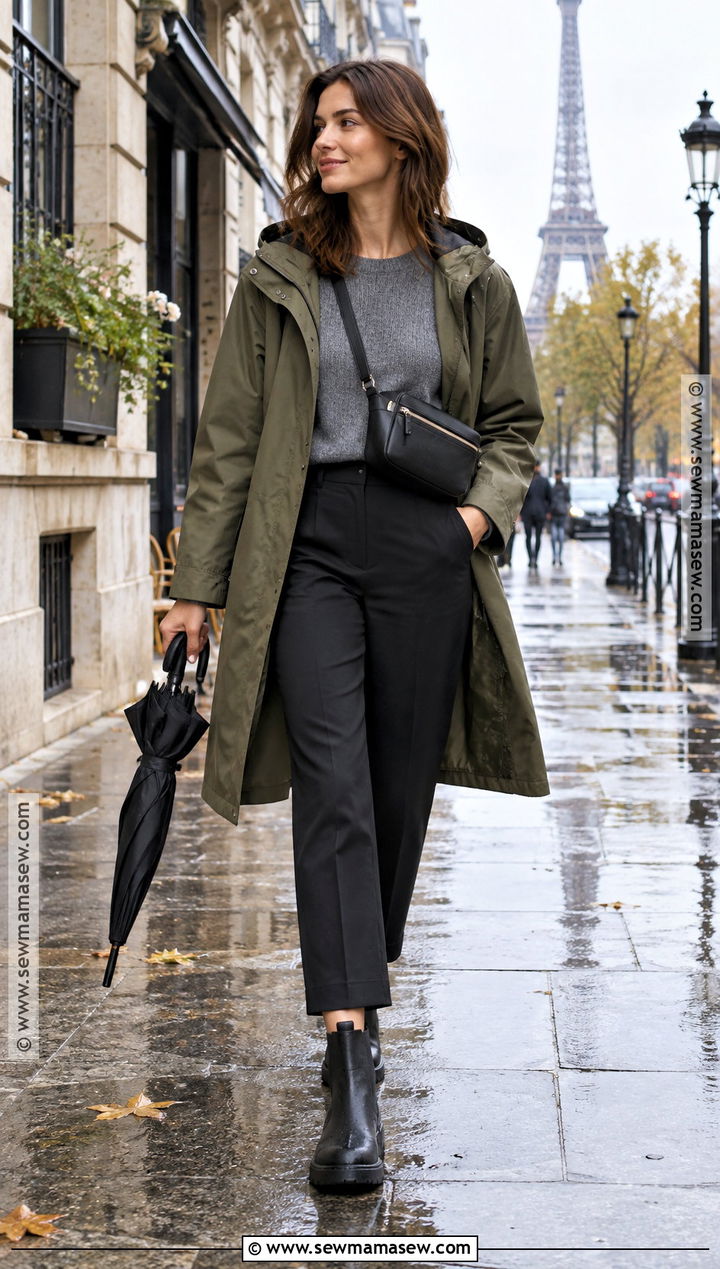 France October Rainy Day Outfit - 15 France In October Outfits