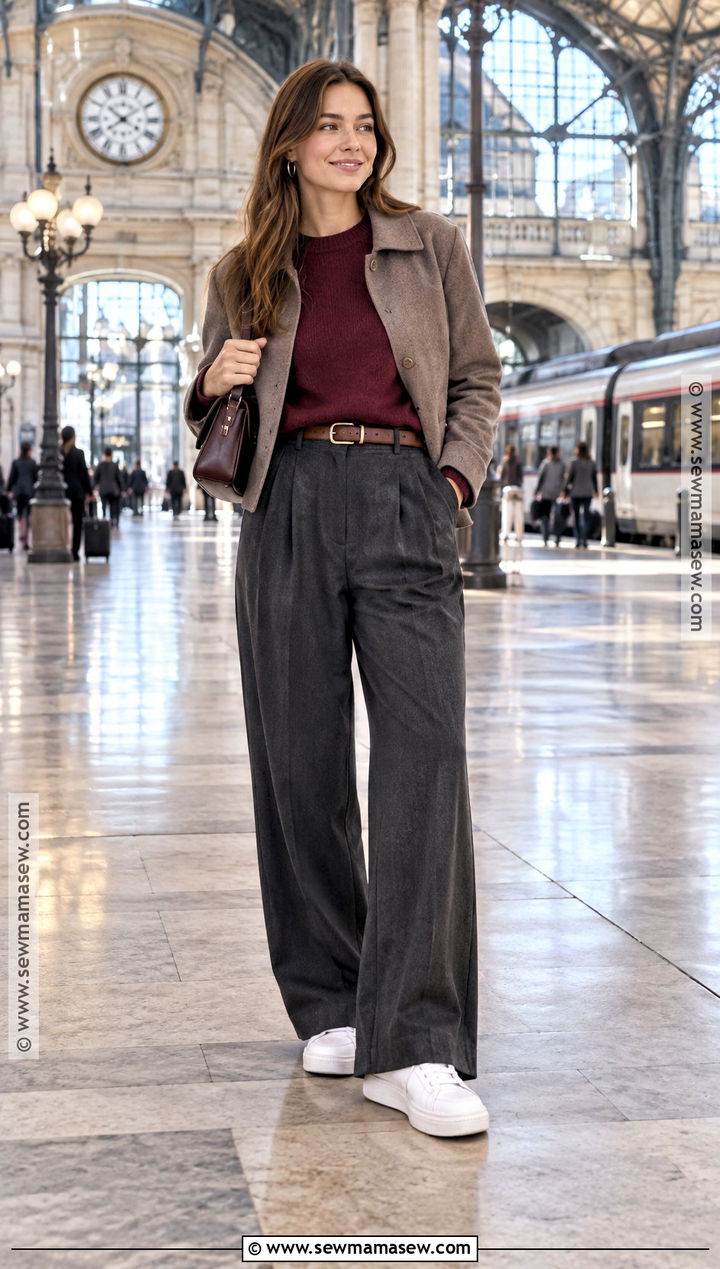 France October Sweater And Trousers Outfit - 15 France In October Outfits