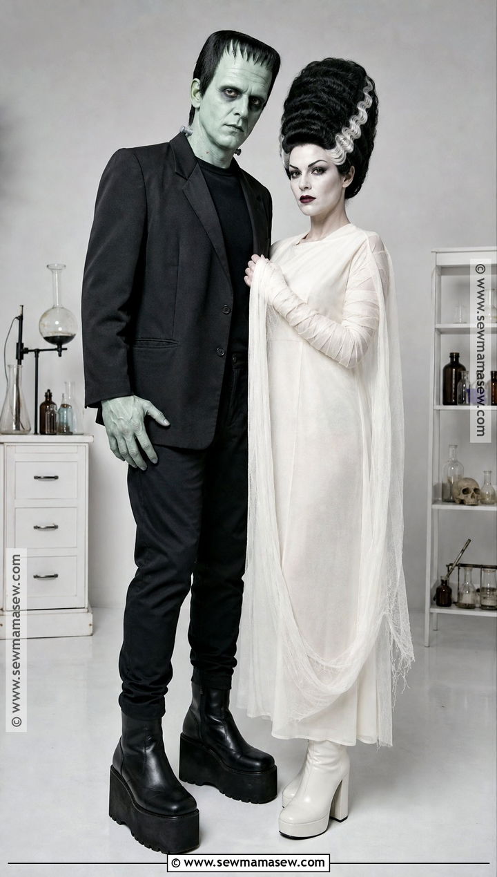 Frankenstein And Bride Costume - 50 couples halloween costume ideas
