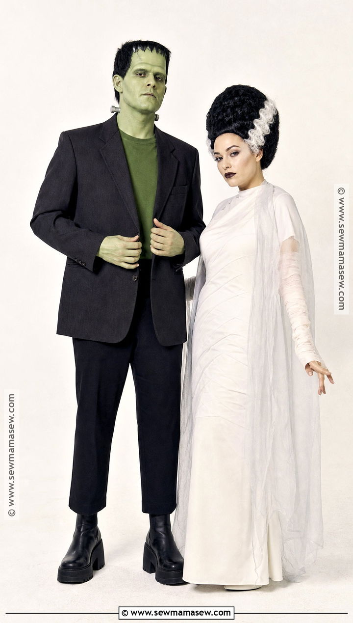 Frankenstein Monster And Bride Couple Costume - 50 couple costumes for halloween