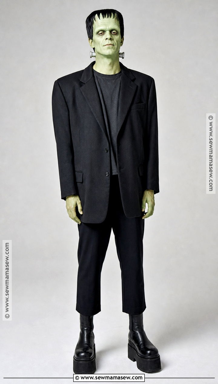 Frankenstein Monster Costume With Green Makeup - 50 men halloween costumes