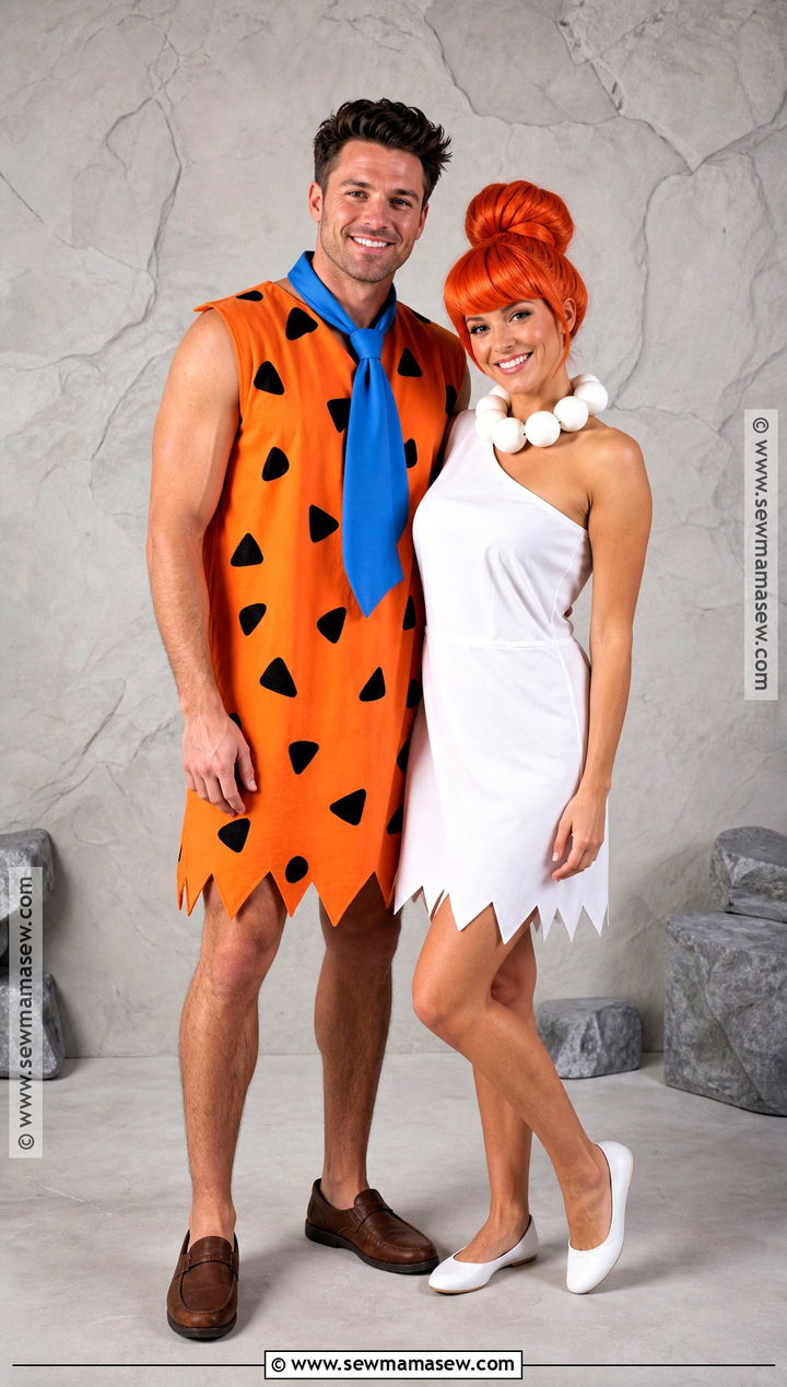 Fred And Wilma Flintstone Couple Costume - 40 iconic halloween costumes for couples