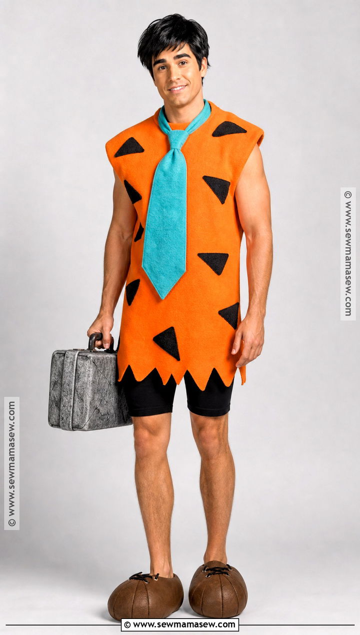 Fred Flintstone Costume With Felt Details - 30 Fred Costume Ideas