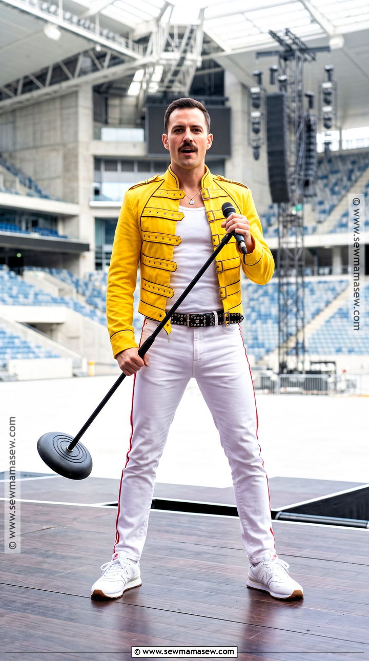 Freddie Mercury Costume With Yellow Jacket - 30 costumes for guys