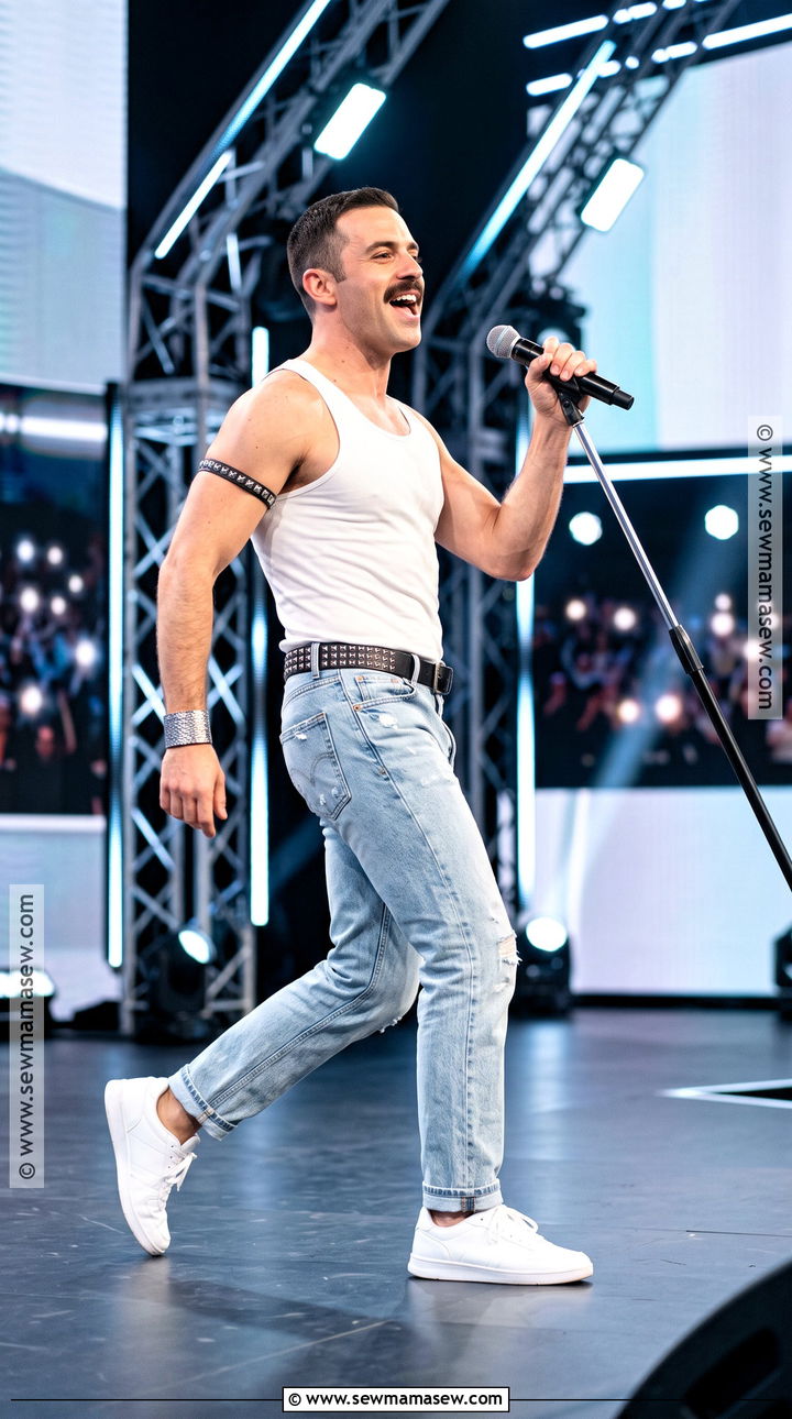 Freddie Mercury Live Aid Costume - 30 celebrities to dress up as ideas
