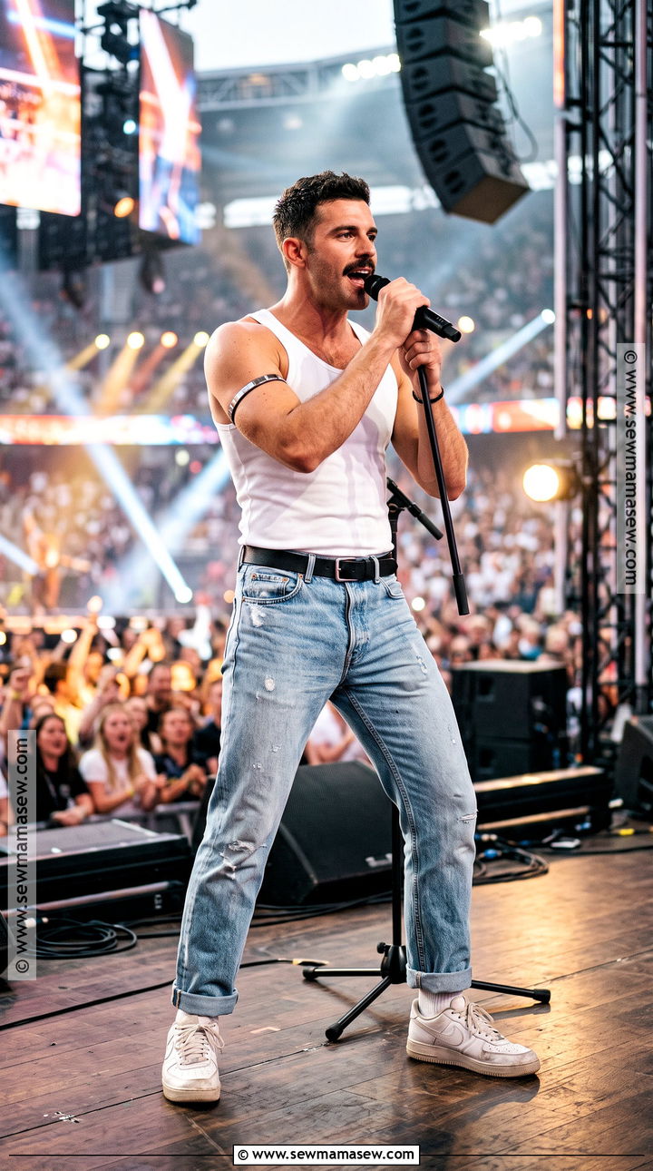 Freddie Mercury Live Aid Costume - 40 celebrity halloween costumes