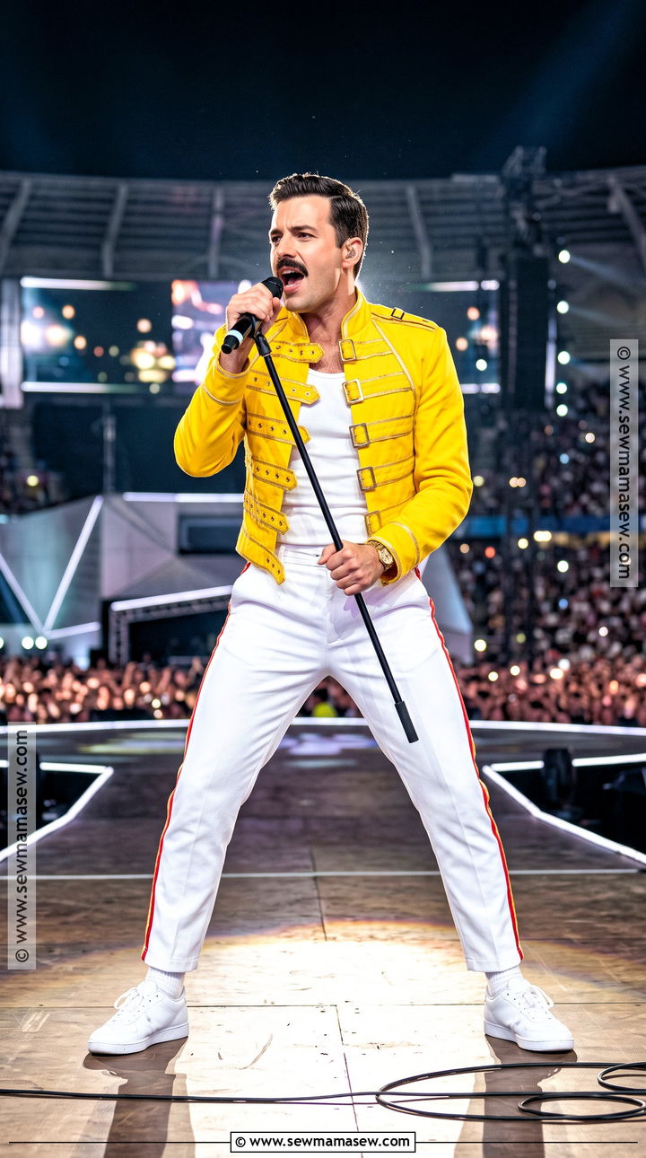 Freddie Mercury Yellow Jacket Costume - 30 music artist costume ideas