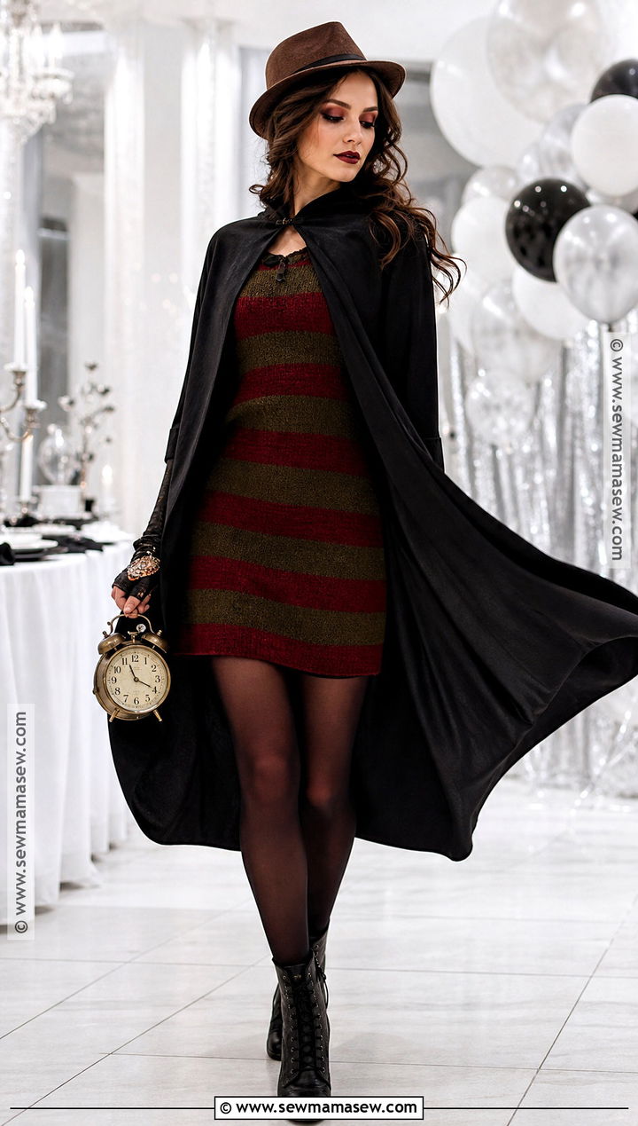 Freddy Krueger Cape Costume With Striped Dress - 40 freddy krueger costume ideas for women