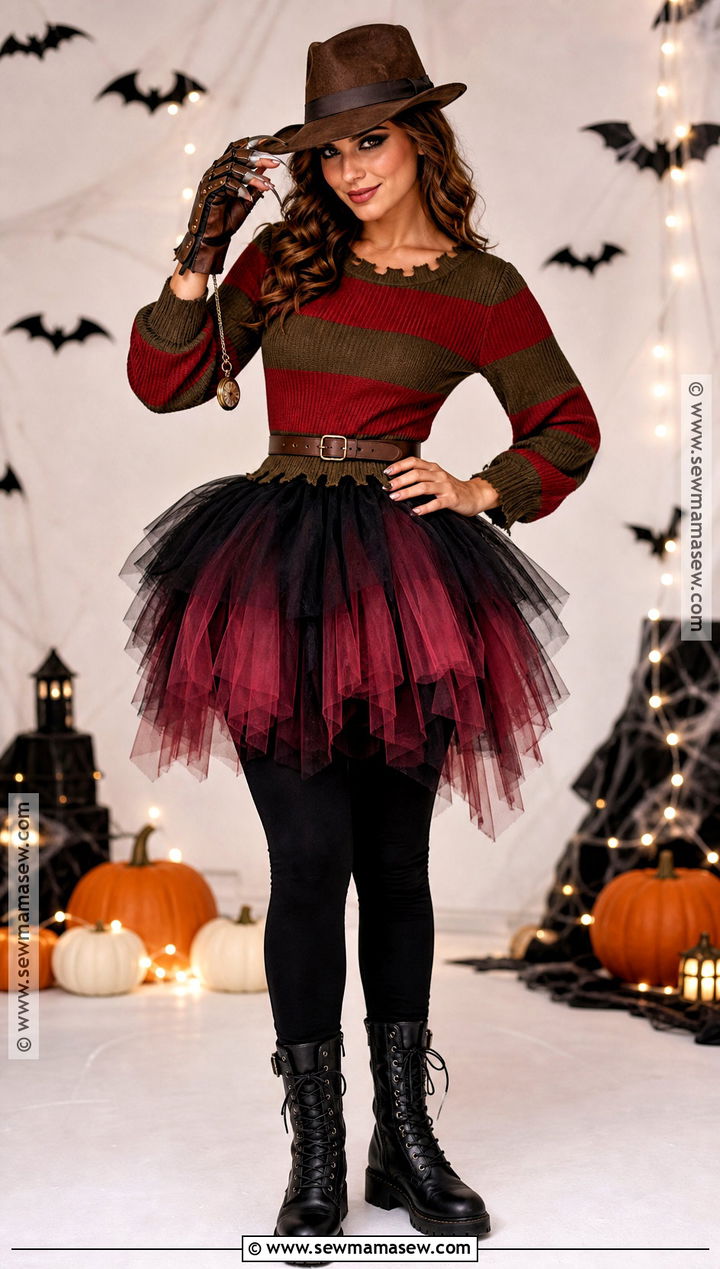 Freddy Krueger Tutu Costume With Combat Boots - 40 freddy krueger costume ideas for women