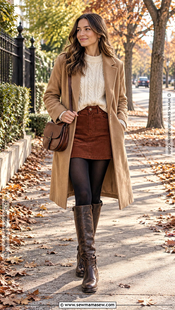 Freebird Boots With Mini Skirt And Oversized Sweater - 15 freebird boots outfit fall