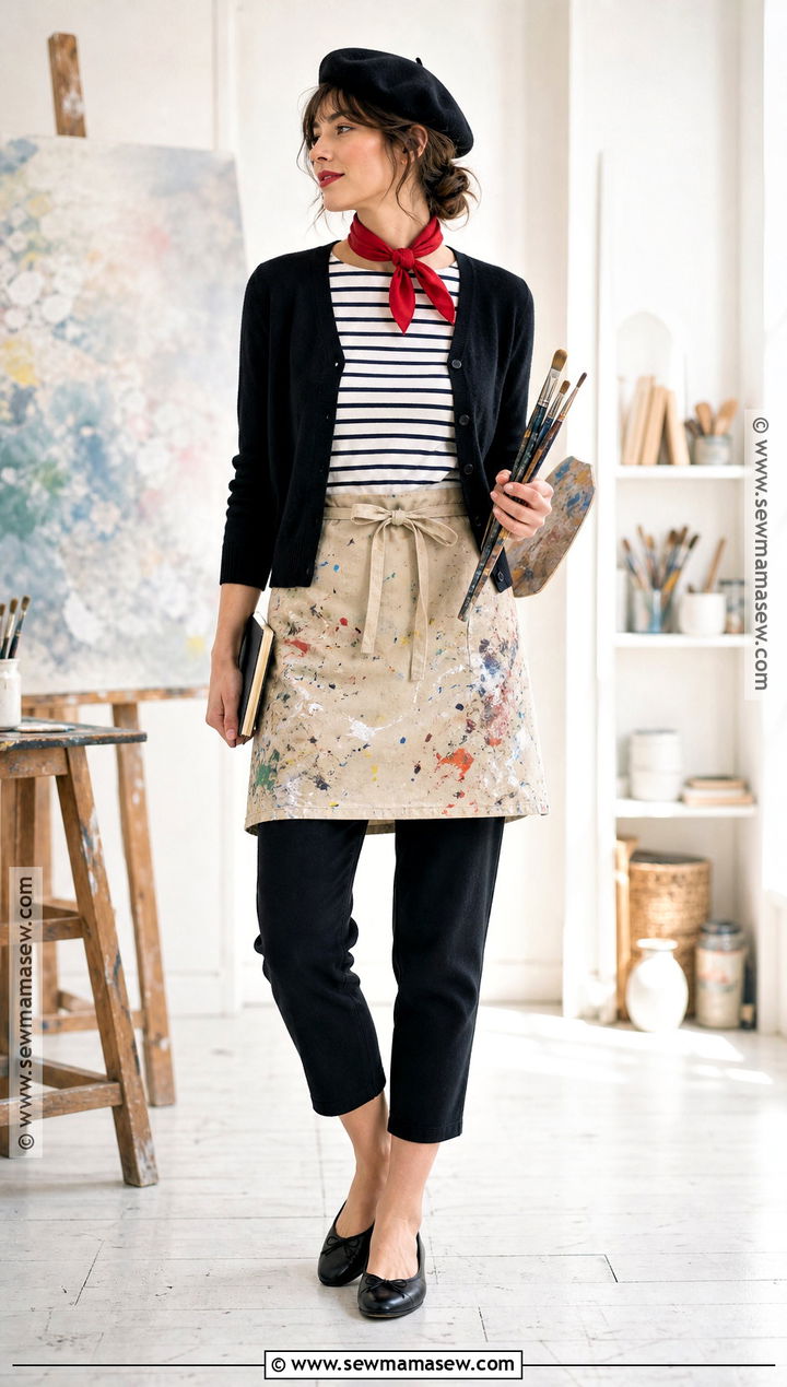 French Artist Costume With Beret - 35 last minute costume ideas for women