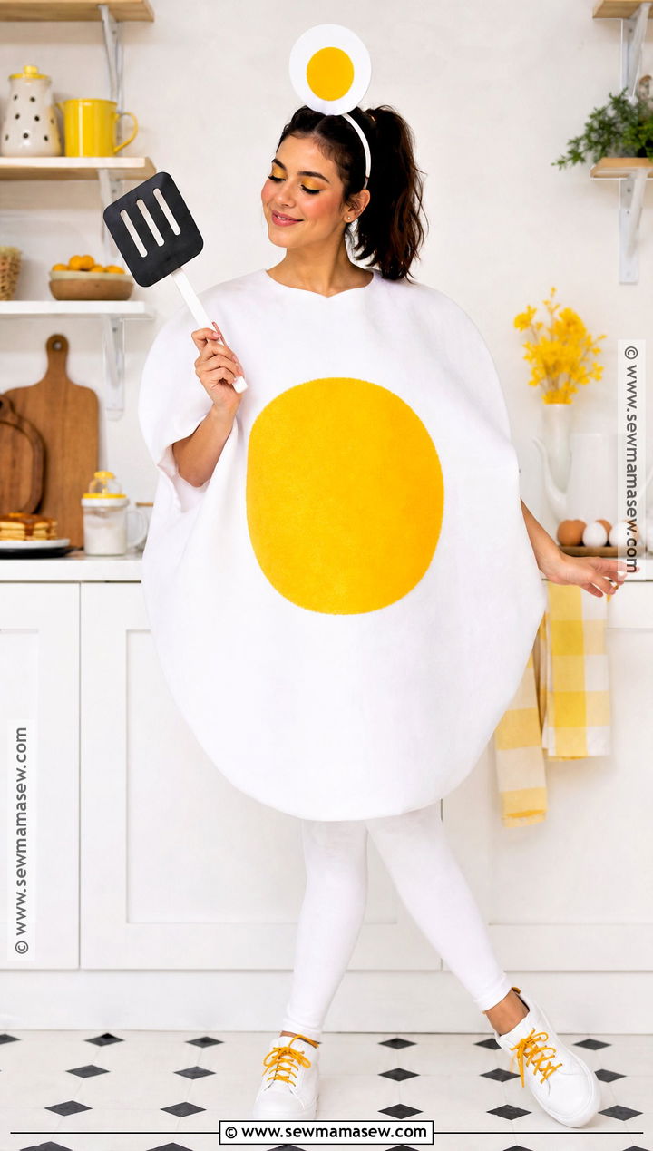 Fried Egg Costume - 45 funny halloween costumes for women