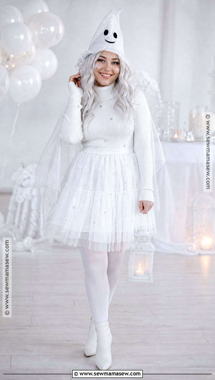 Friendly Ghost Costume With Tulle Skirt - 40 costume party ideas
