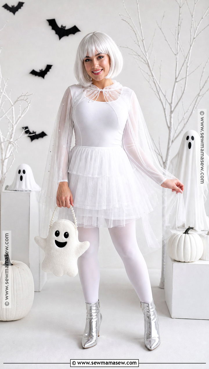 Friendly Ghost Costume With Tulle Skirt - 50 costume ideas
