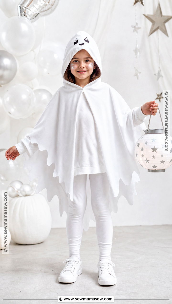 Friendly Ghost Costume With White Cape - 30 costumes for kids