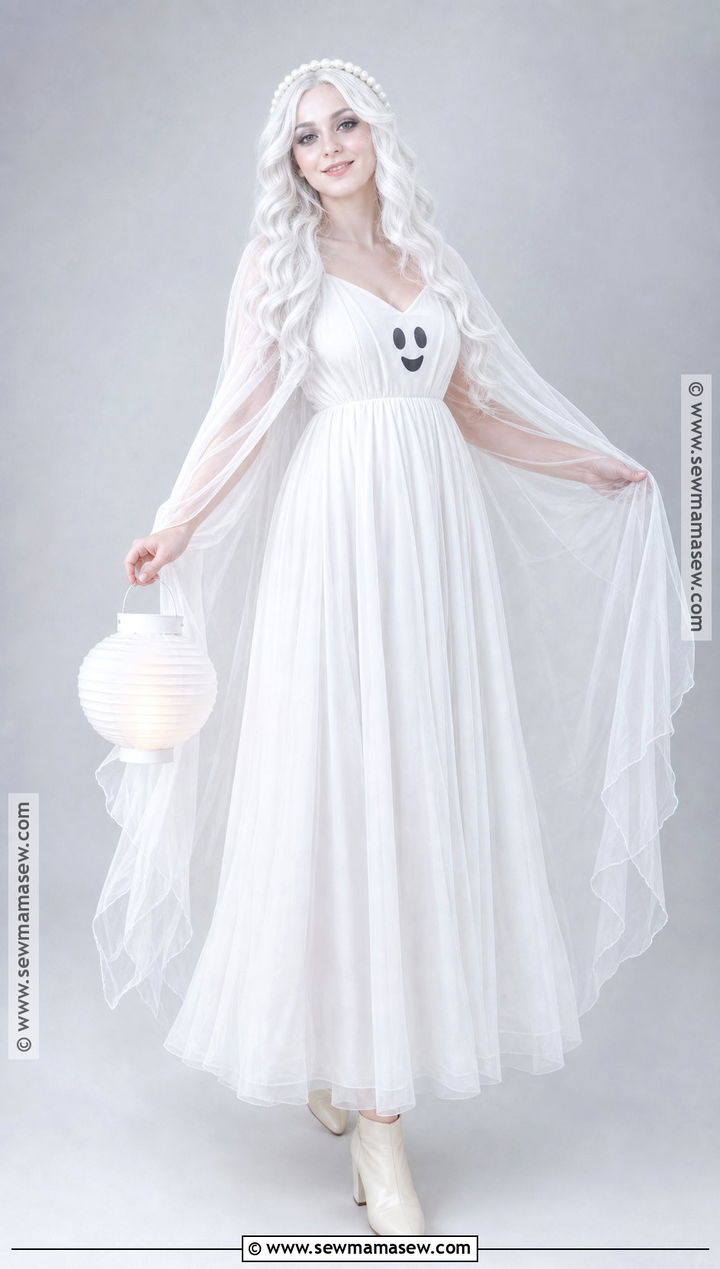 Friendly Ghost Costume With White Clothes - 30 costume ideas women easy