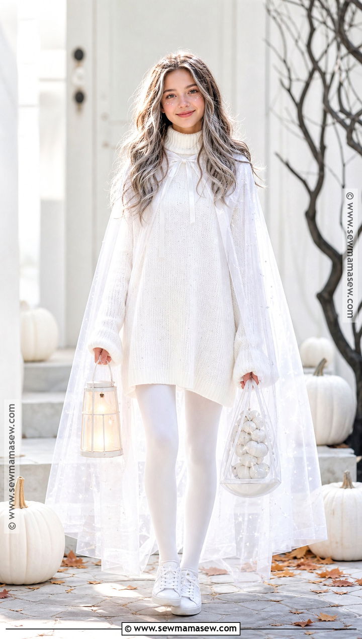 Friendly Ghost Costume With White Dress - 35 teen girl halloween costumes