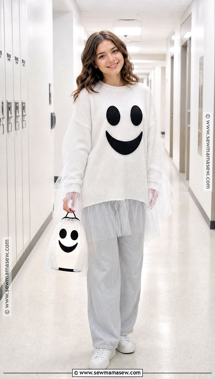 Friendly Ghost Costume With White Layers - 40 school halloween costumes