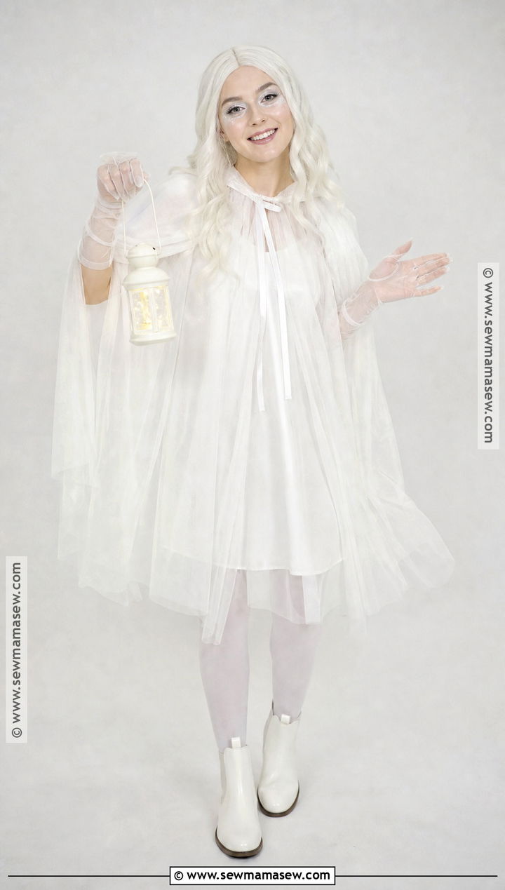 Friendly Ghost Costume With White Layers - 30 Costume Ideas For Halloween