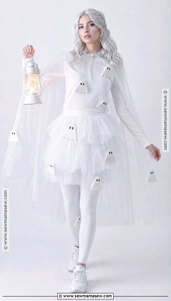 Friendly Ghost Costume With White Tulle - 40 halloween costumes for women