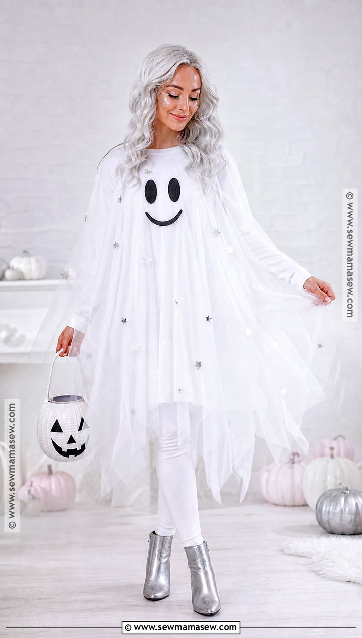 Friendly Ghost Costume With White Tulle - 50 cute halloween costumes