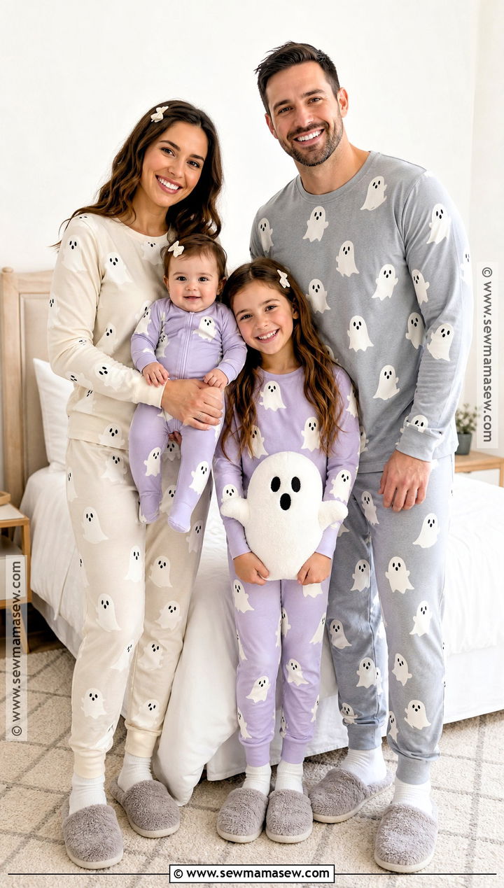 Friendly Ghost Matching Halloween Pajamas - 30 matching halloween pajamas