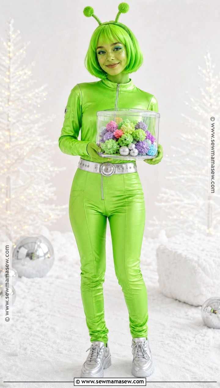 Friendly Green Alien Costume - 50 men in black costume ideas