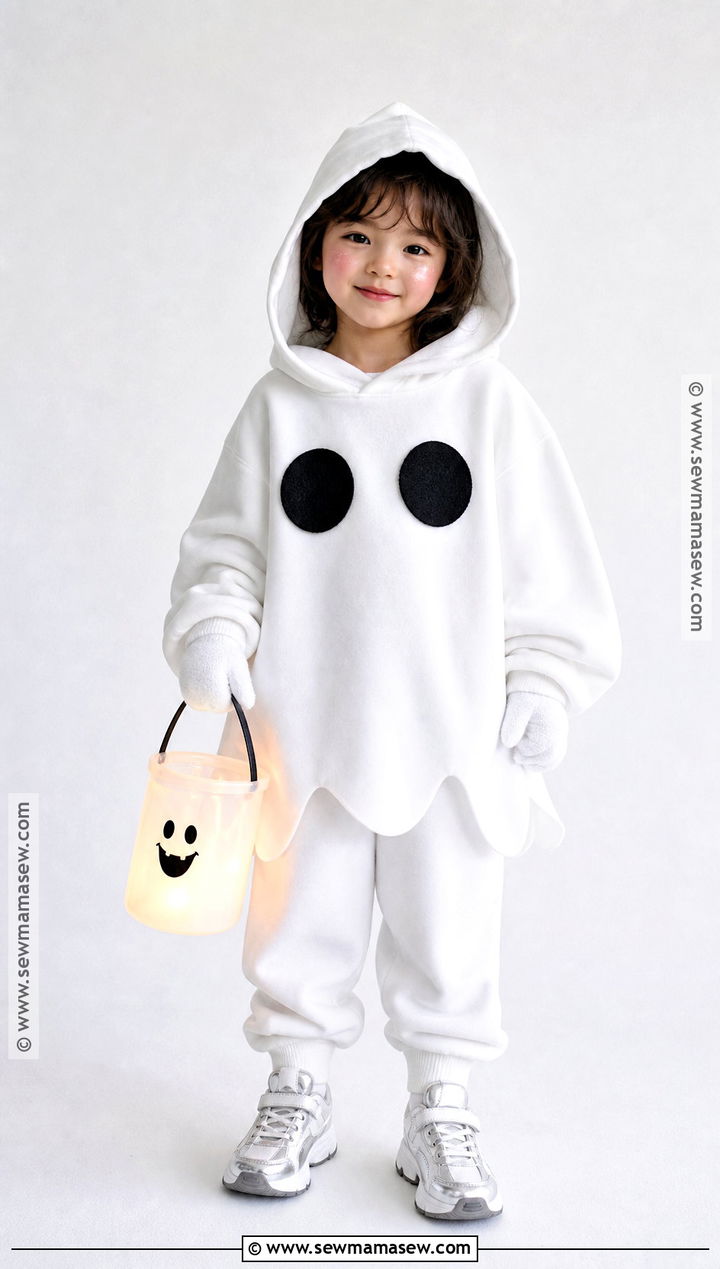 Friendly Kids Ghost Costume With Hoodie - 30 ghost clothes