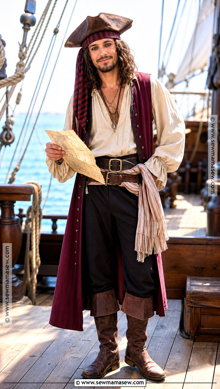 Friendly Pirate Captain Costume - 30 halloween male costumes