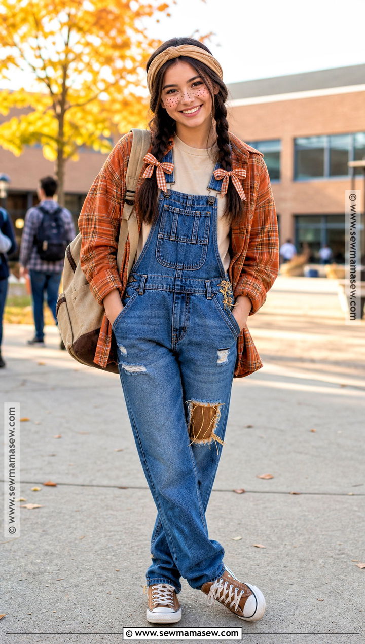 Friendly Scarecrow Halloween School Outfit - 30 halloween school outfit ideas