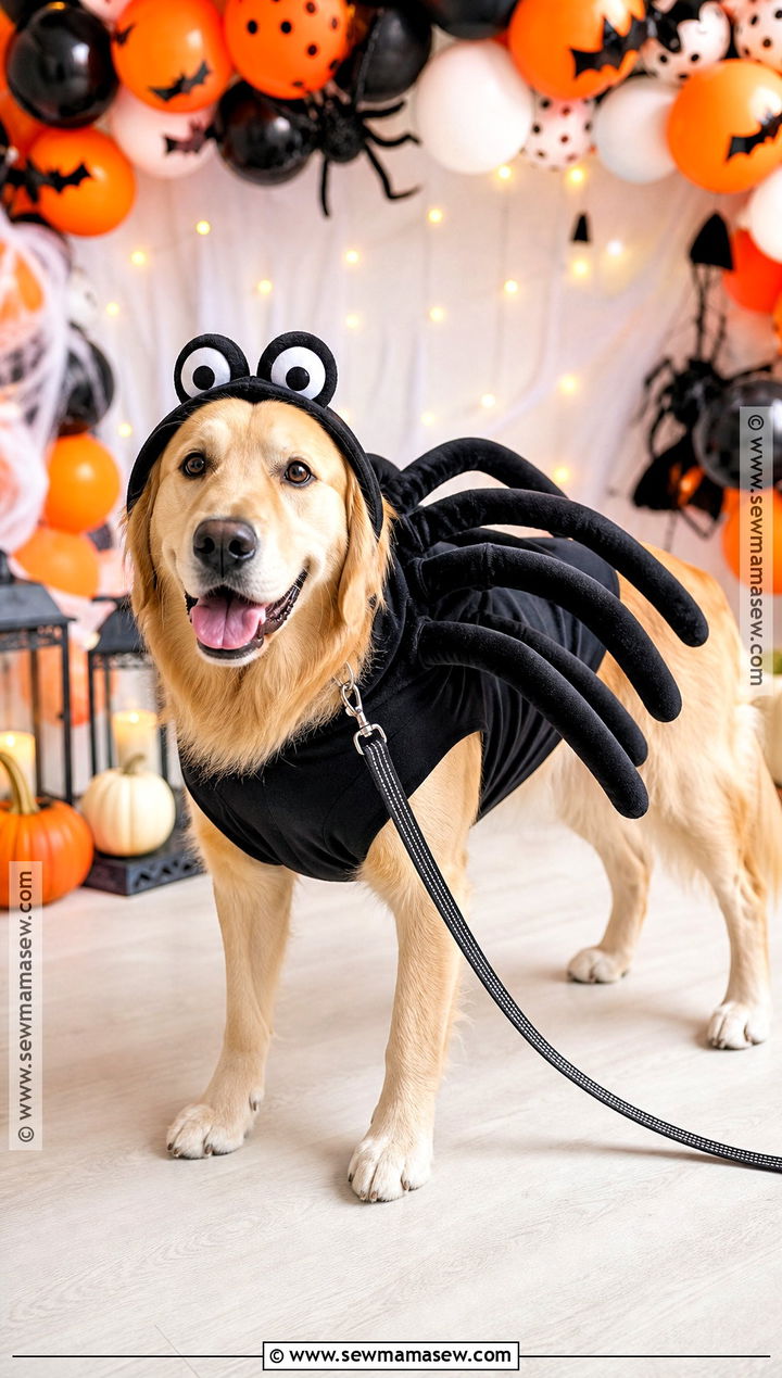 Friendly Spider Dog Costume With Plush Legs - 35 dog costume ideas